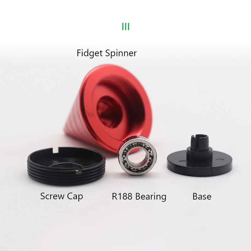 Metal Aluminum Alloy Fidget Spinner Sharp Cone Mezmoglobe Desktop Rotate Hand Spinner Fingertip Gyro Stress Relief Adult Toys