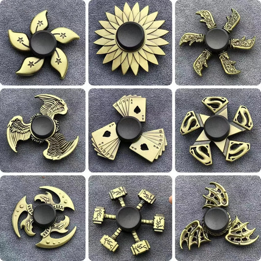 Bronze Color Metal Fidget Spinner R188 Mute Bearing Alloy Hand Spinner Stress Relief Decompression Toys for Kids Adult Gifts